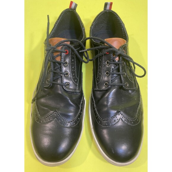 H&M Casual Flat Leather Shoes Lace Up Black Women’s Size 42 (US 9) 842410 - Picture 1 of 6